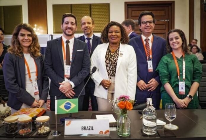 Ministra da Cultura, Margareth Menezes, participou de encontro com ministros do G20. Crédito: Luciele Oliveira/ Audiovisual MinC