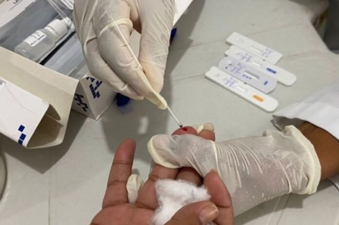 O teste para diagnóstico da sífilis é ofertado de maneira gratuita. Crédito: Divulgação/ Roberta Costa