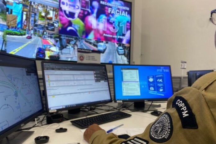 Tecnologia de Reconhecimento Facial já identificou procurados pelos crimes de homicídio, roubo e estupro nas últimas 72 horas. Crédito: Poliana Lima/ Ascom SSP
