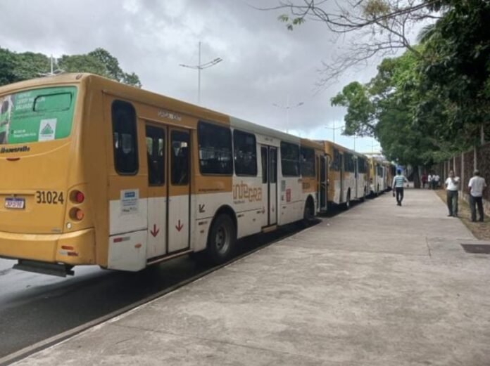 Ônibus não estão circulando. Crédito: Gil Santos/CORREIO