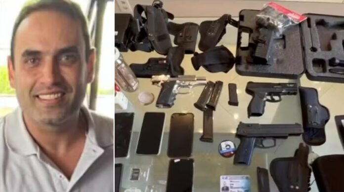 André Jatobá foi preso na sexta-feira com arsenal e grande quantidade de drogas — Foto: Redes sociais e Polícia Civil-BA