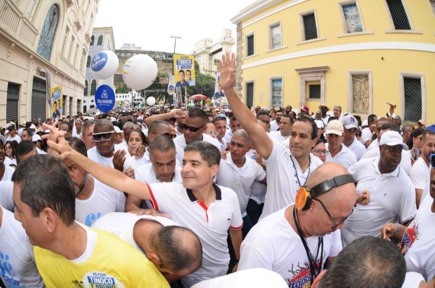Bruno Reis e ACM Neto na Lavagem do Bonfim Crédito: Ascom/ACM Neto