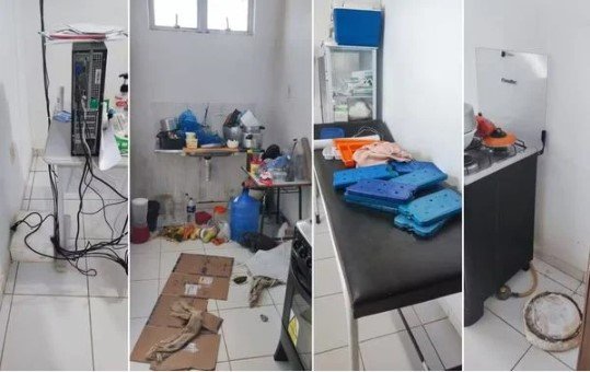 Unidade Básica de Saúde teve itens furtados Crédito: Reprodução