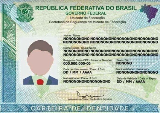 Nova Carteira de Identificação Nacional Crédito: Reprodução