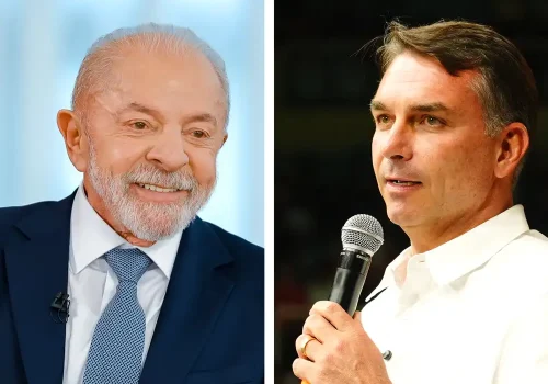 Foto: Lula Oficial e Charles Vieira/Campanha Flávio Bolsonaro