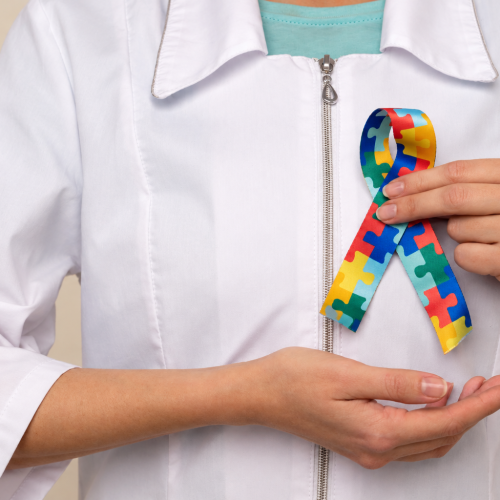 Laço Colorido de Conscientização do Autismo 

Foto: Imagem criada por IA
