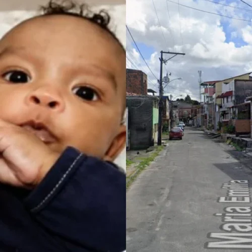 O bebê estava no colo de um jovem de 19 anos, que seria o alvo dos tiros e também ficou ferido

Foto: Reprodução