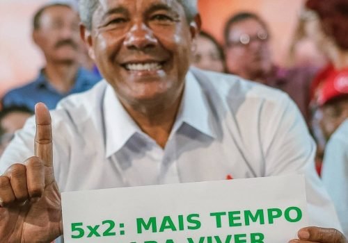 Durante evento em Salvador, Jerônimo afirma que fim da escala 6x1 é avanço para o país: "Brasil não pode andar para trás"

Foto: Evertton Pacheco
