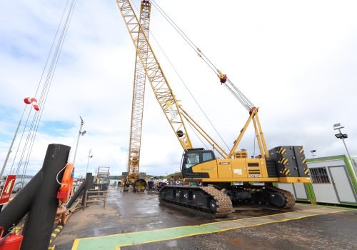 Montagem de equipamentos para construção da Ponte Salvador-Itaparica avança em estaleiro baiano

Fotos: Thuane Maria