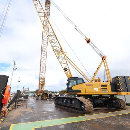 Montagem de equipamentos para construção da Ponte Salvador-Itaparica avança em estaleiro baiano

Fotos: Thuane Maria