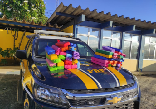 PRF apreendeu 47,7 kg de maconha durante fiscalização em um ônibus de turismo

Foto: PRF-BA